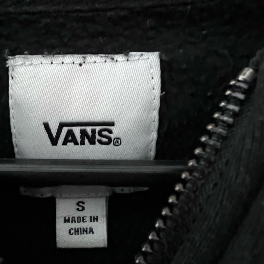 Vans Black & White Logo Checkerboard Zip Hoodie - Picture 4 of 4